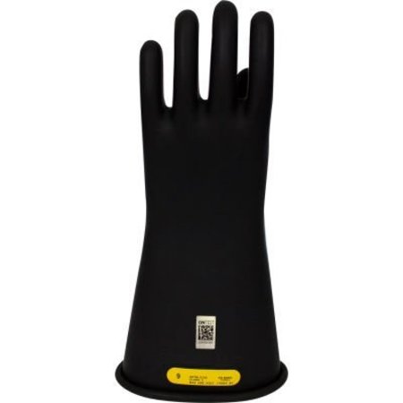 NATIONAL SAFETY APPAREL ArcGuard Class 2 Rubber Voltage Gloves, Black, Size 10,  GC2B10